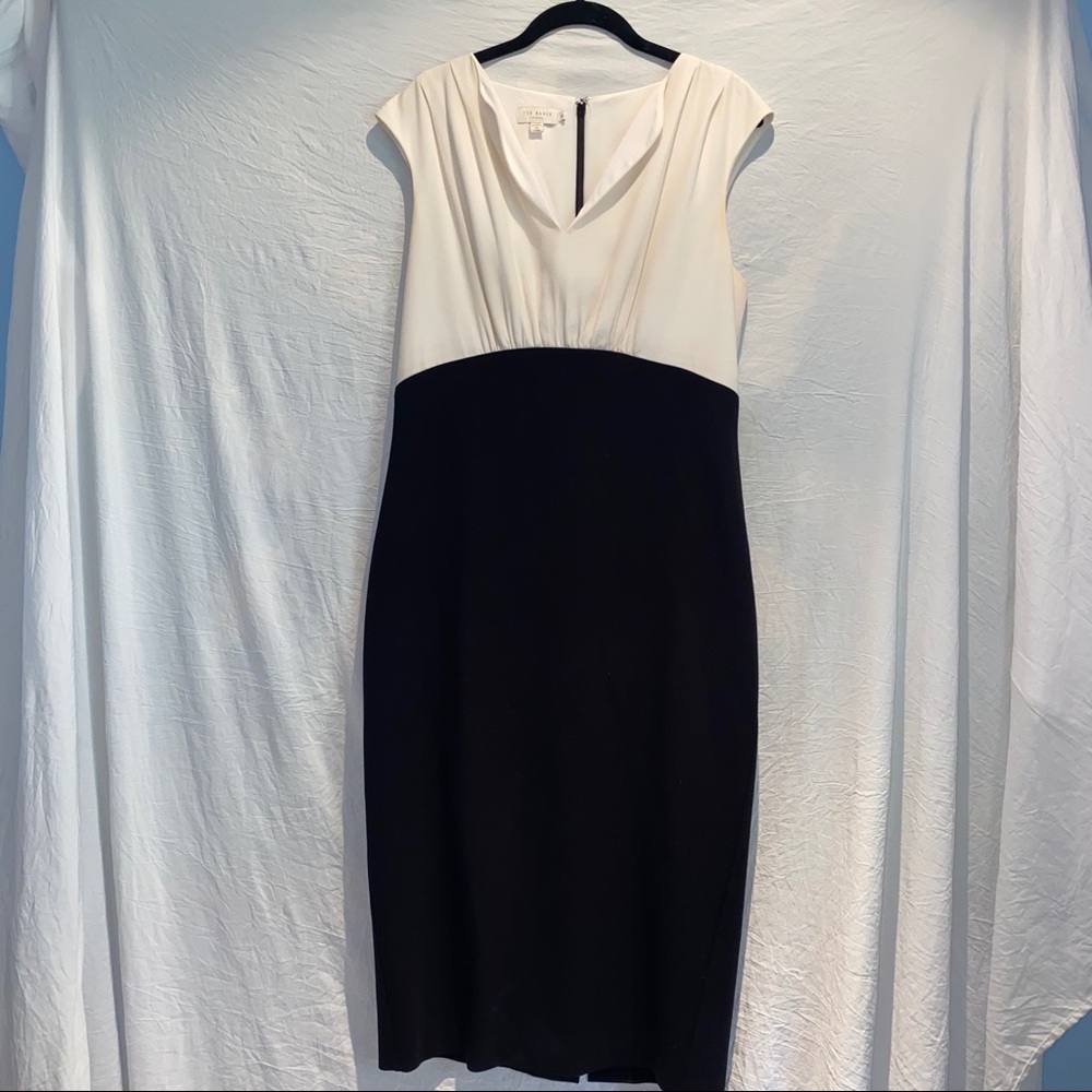 Ted baker black and white bodycontouring dress 5